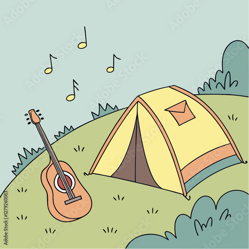 camping in the mountains