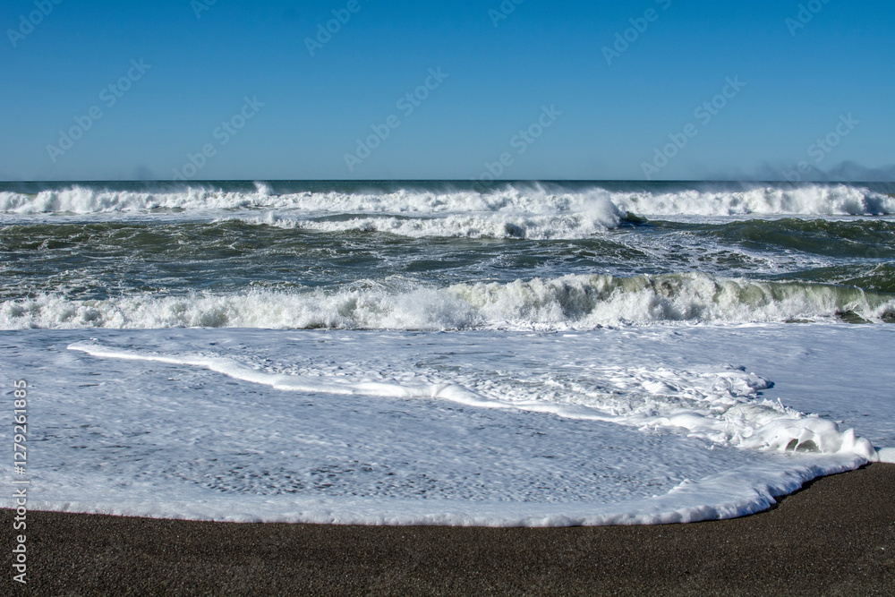 Coast of the Pacific Ocean, California in the USA.
