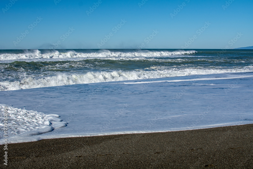 Coast of the Pacific Ocean, California in the USA.