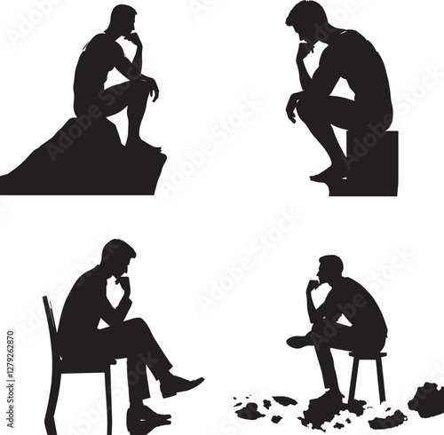 A solitary figure silhouetted against the glow of a computer screen, surrounded by an intimate, dimly lit room. black and white silhouette assets 