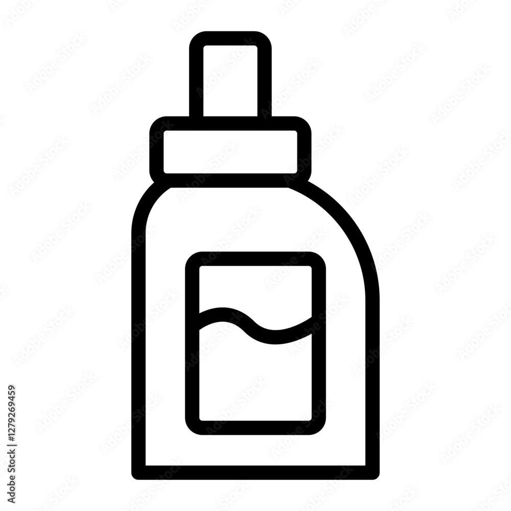 Detergent Bottle Vector Line Icon Design Detergent Bottle Vector Line Icon Design