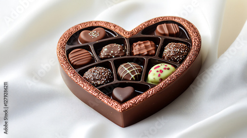  elegant heart chocolate box photo