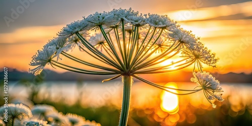 Silhouette of Kryddloka Flower, Stockholm, Sweden