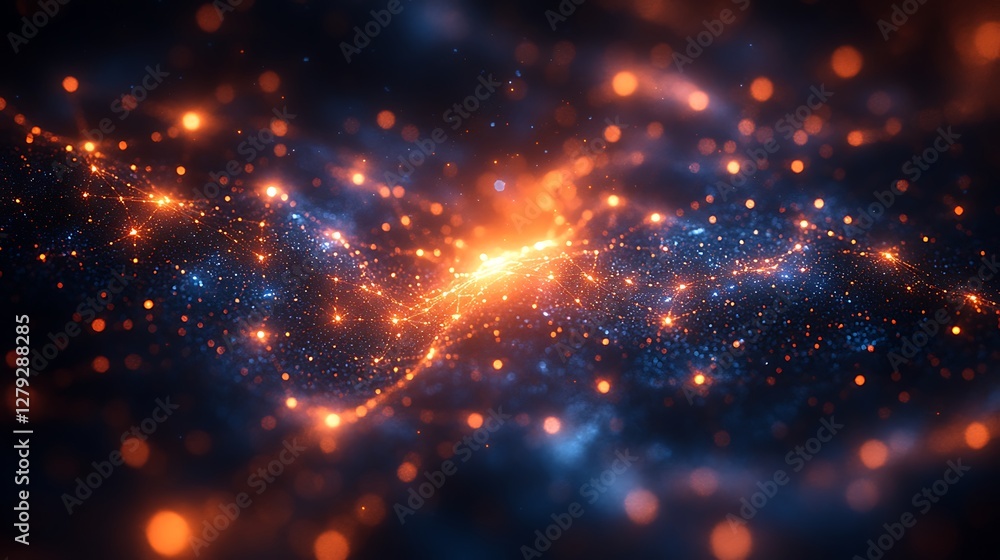 Obraz premium Smartphone displaying a bright network of interconnected nodes representing a secure anonymizing system
