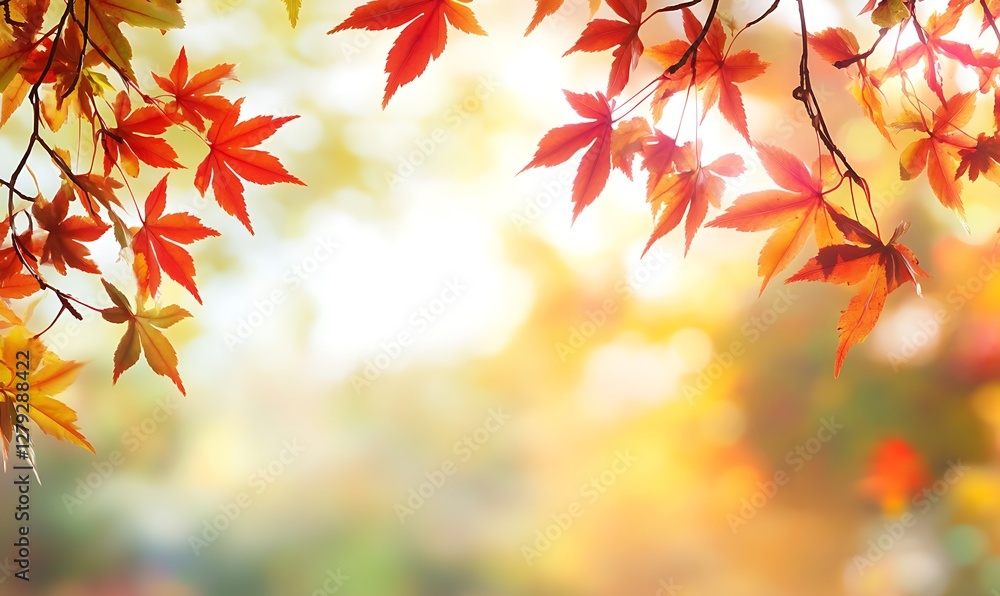 Autumn Leaves Frame with Bokeh A Vibrant Display of Red and Orange Autumn Leaves Creating a Frame with Blurred Bokeh Lights Autumn Leaves Frame with Bokeh A Vibrant Display of Red and Orange Autumn Leaves Creating a Frame with Blurred Bokeh Lights