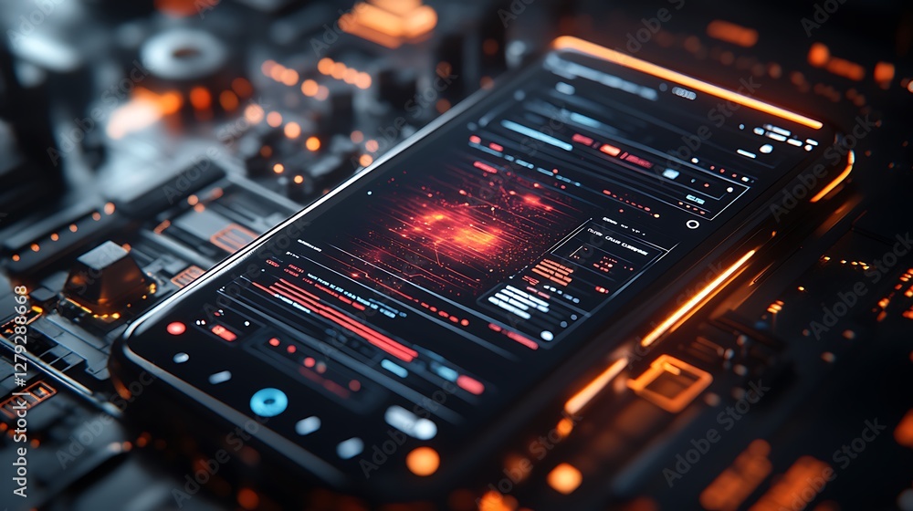 A bright and colorful smartphone screen showing a network of privacy nodes with anonymized user data A bright and colorful smartphone screen showing a network of privacy nodes with anonymized user data