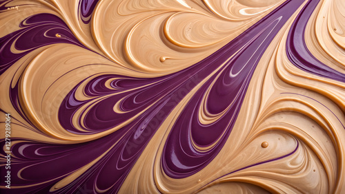 Mesmerizing Swirls of Color: A Symphony of Purple and Gold