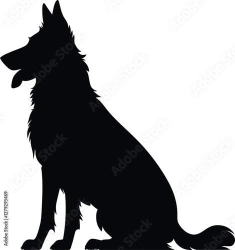 German Shepherd dog Silhouette