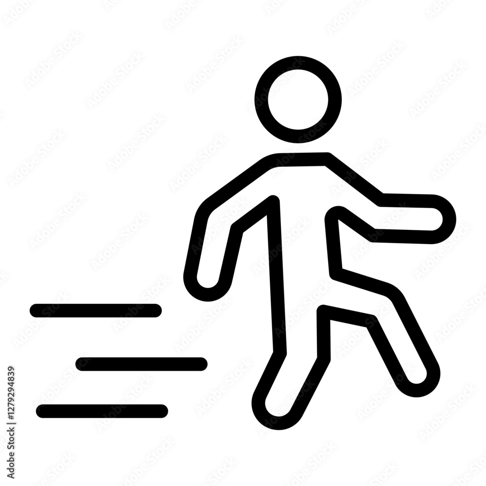 Running Vector Line Icon Design Running Vector Line Icon Design