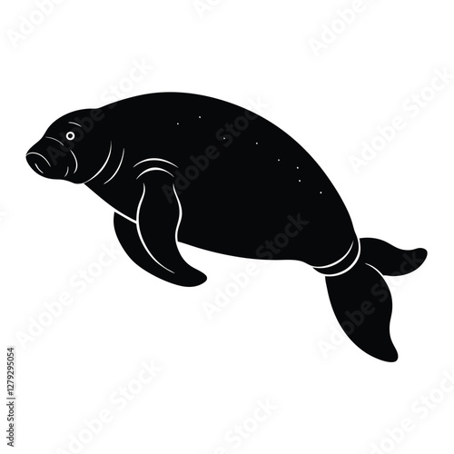 Sea Lion silhouette vector illustration