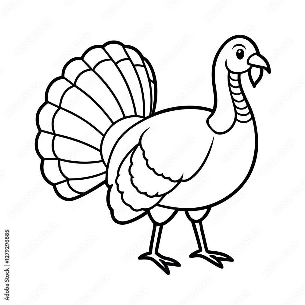 Turkey Outline Vector Graphic for Invitations Turkey Outline Vector Graphic for Invitations