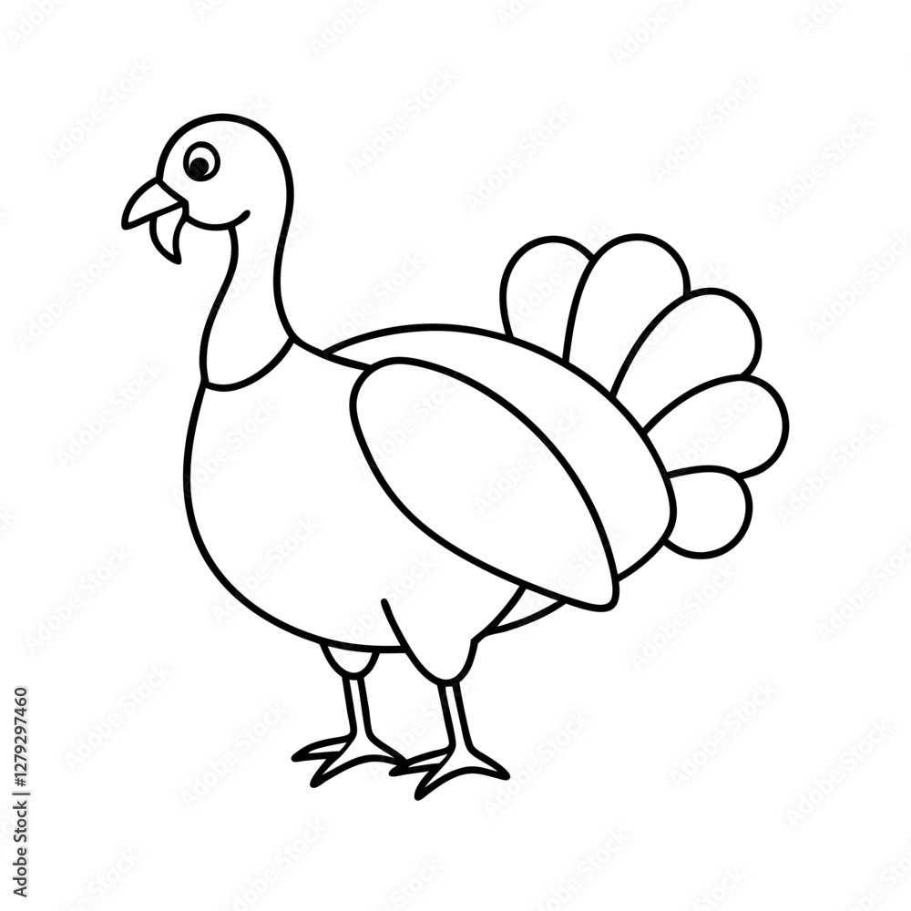 Eye-Catching Turkey Outline Vector for Marketing Eye-Catching Turkey Outline Vector for Marketing