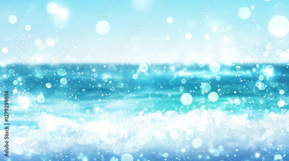 Shimmering waters of the sea, a beautiful abstract backdrop. A scene of the ocean's nature in the summertime. Perfect for a holiday or travel idea. Ample space for your own text. Shimmering waters of the sea, a beautiful abstract backdrop. A scene of the ocean's nature in the summertime. Perfect for a holiday or travel idea. Ample space for your own text.