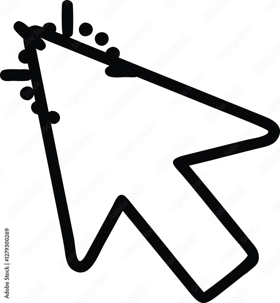 silhouette vector illustration of a mouse cursor silhouette vector illustration of a mouse cursor