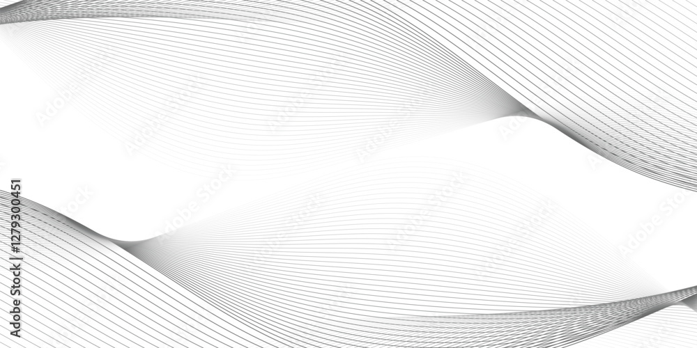 Fototapeta premium Abstract wave line business background. Thin line wavy abstract vector background. Curve wave seamless pattern. Wavy sound and curve line background.