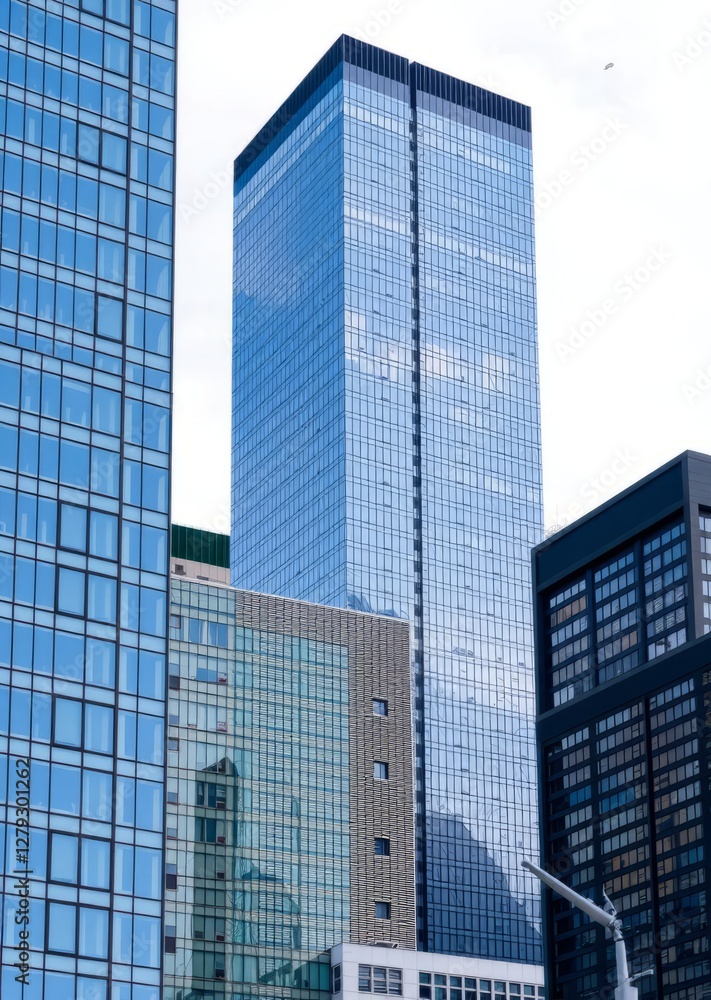 Cityscape with fragments of tall buildings in blue and gray colors skyscraper city building skyscraper downtown business architecture cityscape Cityscape with fragments of tall buildings in blue and gray colors skyscraper city building skyscraper downtown business architecture cityscape