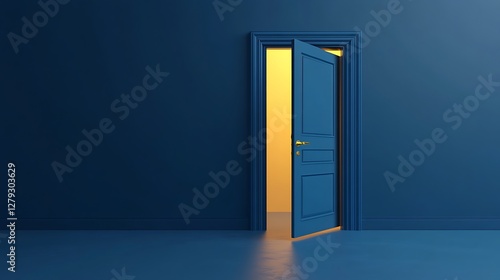 Wallpaper Mural Open blue door revealing bright light. Torontodigital.ca