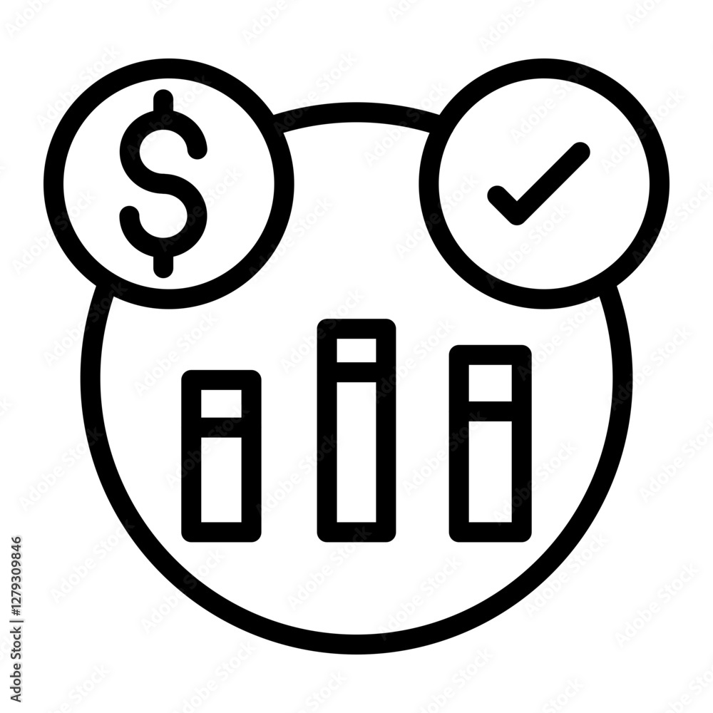 Invesment Vector Line Icon Design