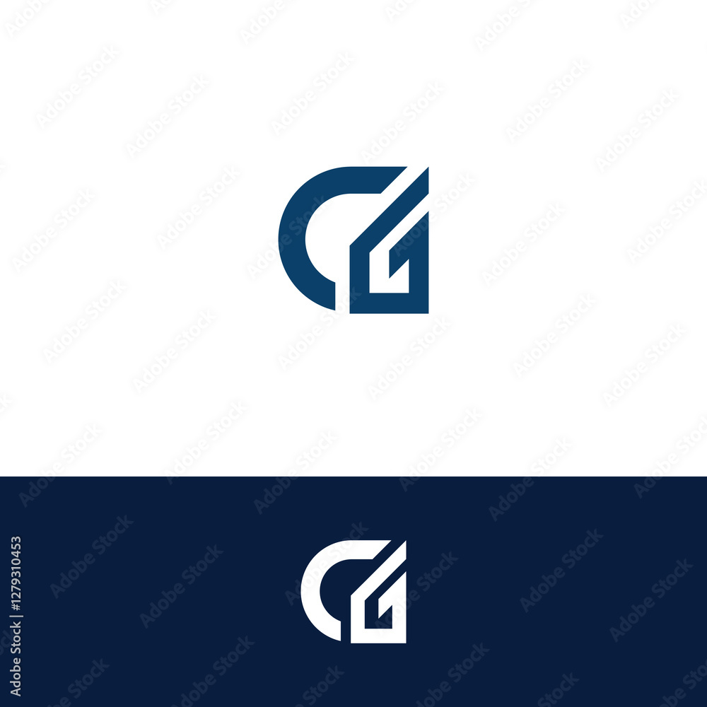 Creative minimal monochrome monogram letter CG and GC line logo design symbol. Graphic alphabet symbol for corporate identity Creative minimal monochrome monogram letter CG and GC line logo design symbol. Graphic alphabet symbol for corporate identity