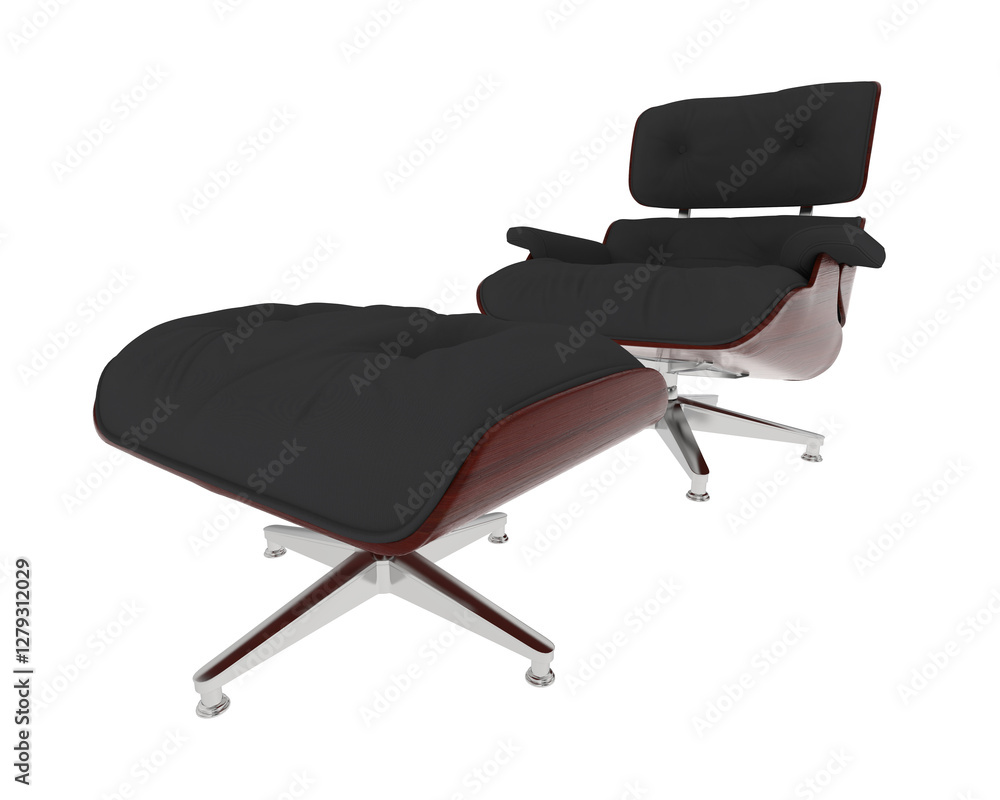 Modern Lounge Chair with Matching Ottoman Modern Lounge Chair with Matching Ottoman