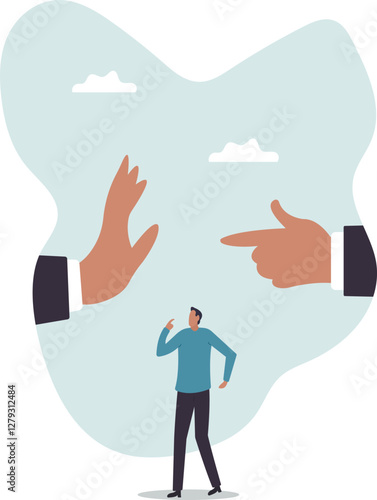 Management skill to stop or compromise disagreement conflict, business war, fight, dispute, argument or negotiation.business concept.flat character.