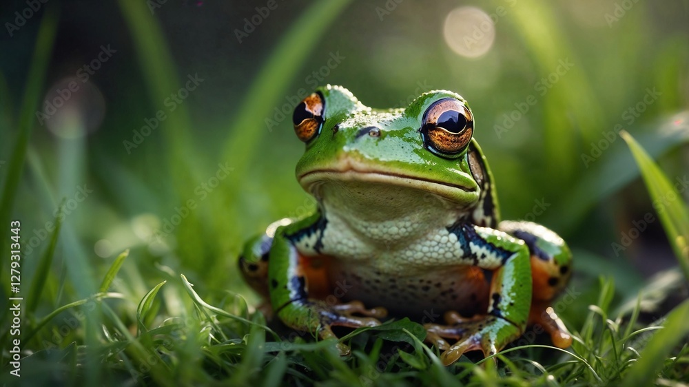 Fototapeta premium frog in the grass