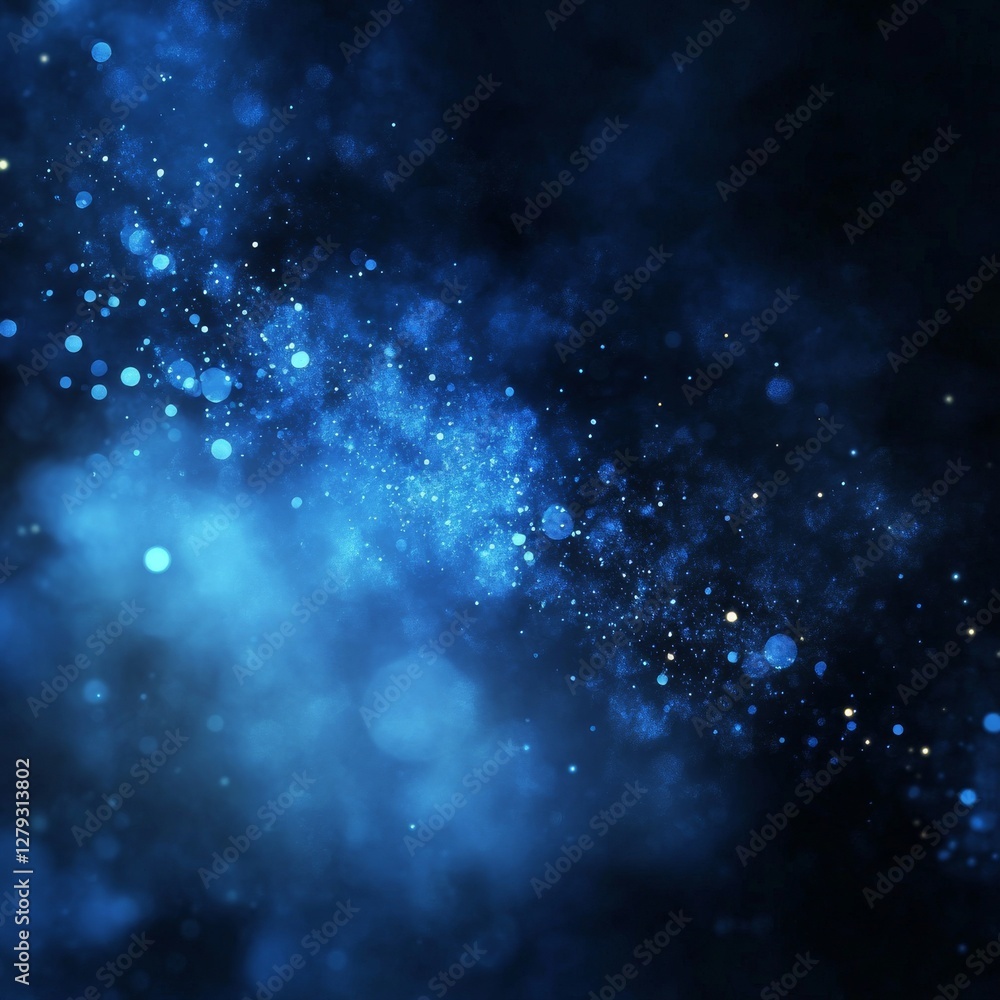 Abstract Blue Nebula: A Celestial Tapestry of Light, Shadow, and Mystical Sparkles in the Cosmos Abstract Blue Nebula: A Celestial Tapestry of Light, Shadow, and Mystical Sparkles in the Cosmos
