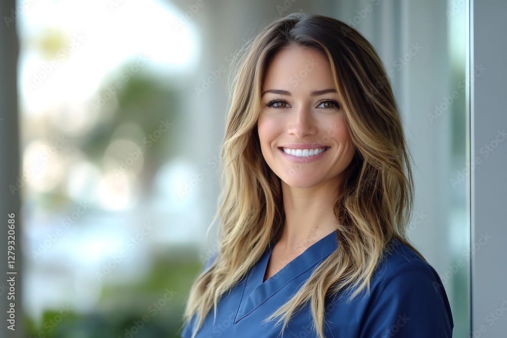 Smiling Young Medical Professional in Uniform Smiling Young Medical Professional in Uniform