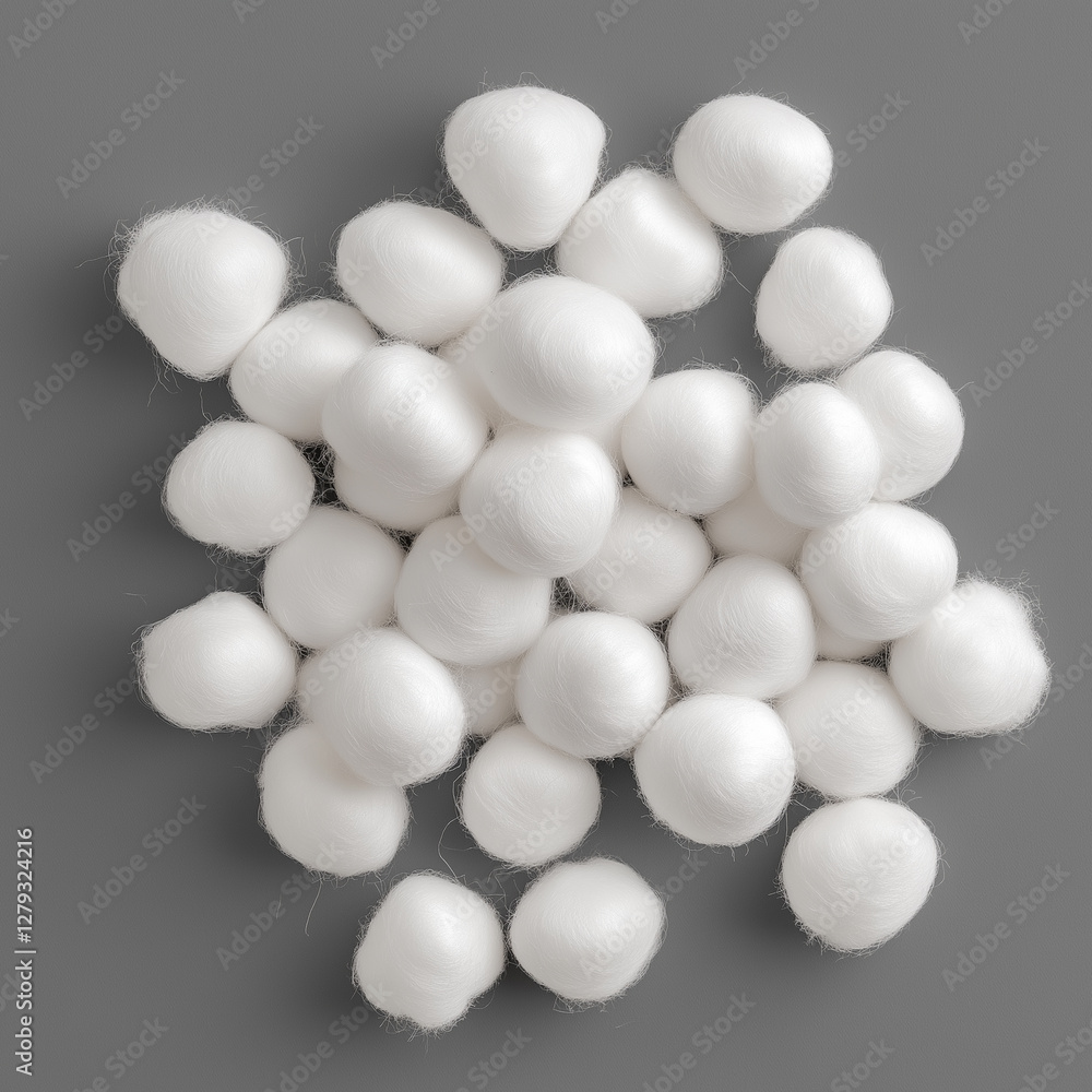 Cotton balls Isolated on white Background