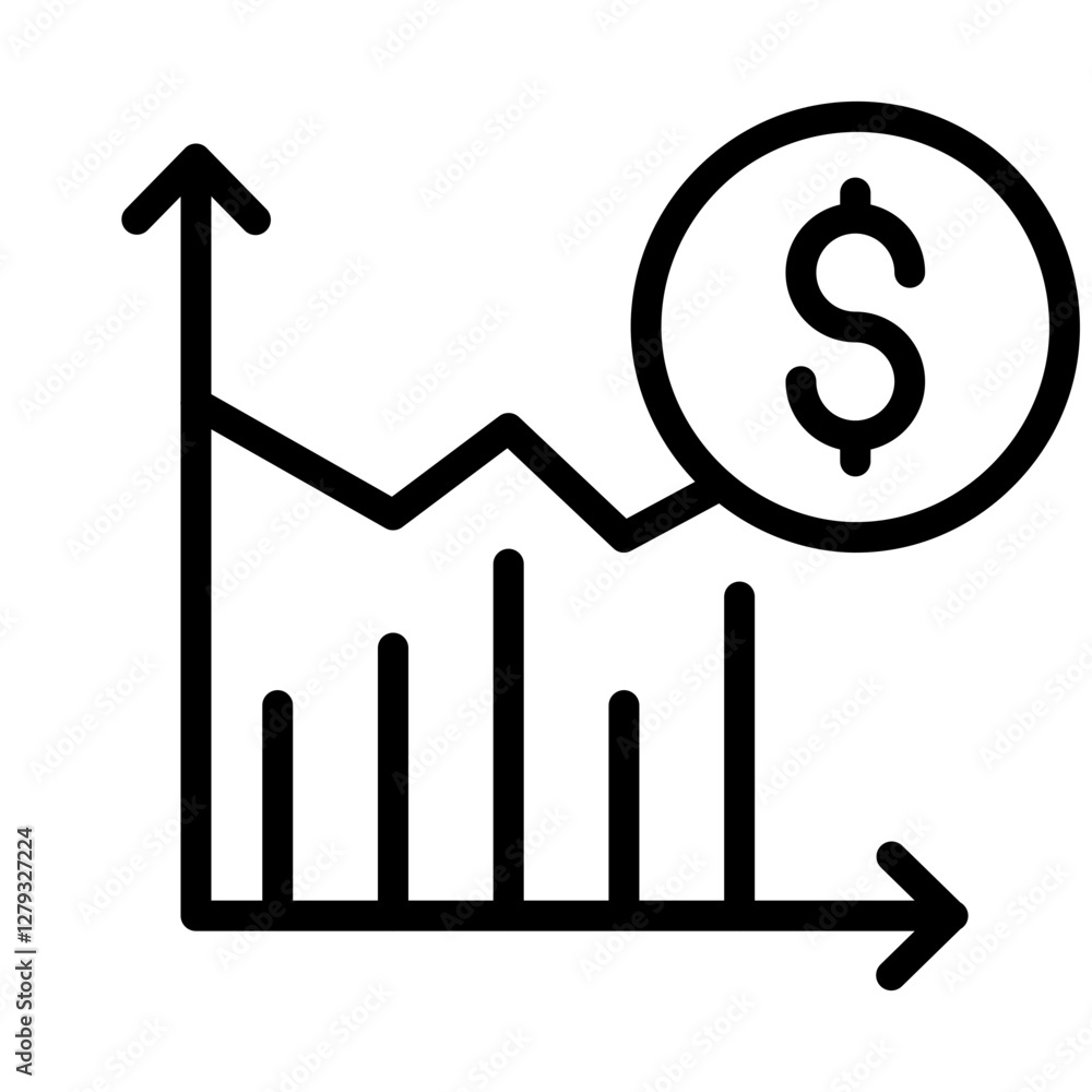 Margin Trading Vector Line Icon Design Margin Trading Vector Line Icon Design