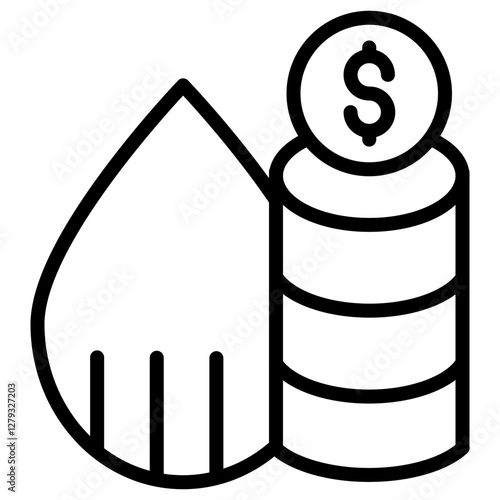 Commodity Market Vector Line Icon Design