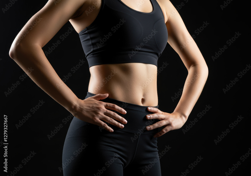 Fototapeta premium スポーツウエアの若い女性のイメージ