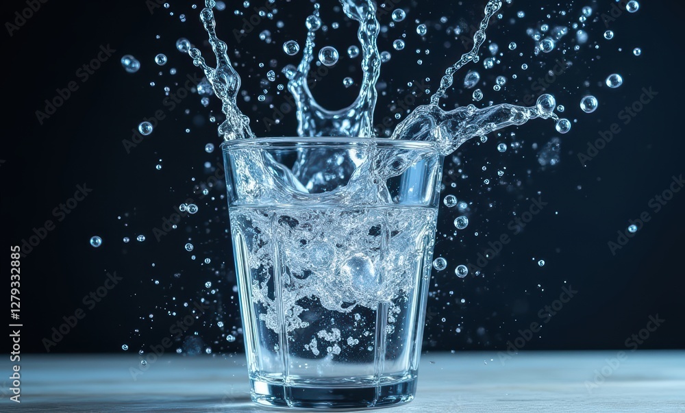 Water splashing in a glass Water splashing in a glass