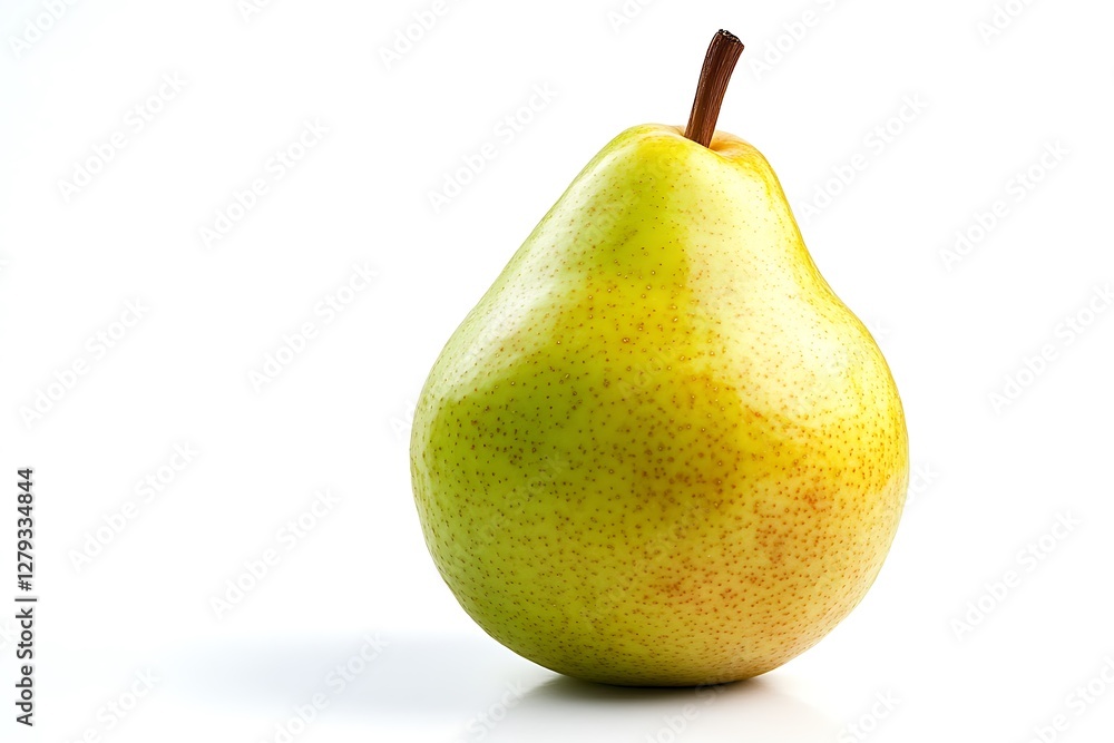 A Green Pear, Isolated on White Background A Green Pear, Isolated on White Background