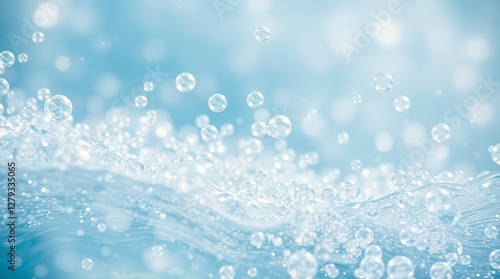 Wallpaper Mural Water Bubbles and Waves Background Image Torontodigital.ca