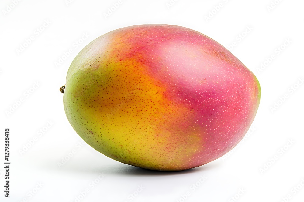 A Ripe Mango, Isolated on White Background A Ripe Mango, Isolated on White Background