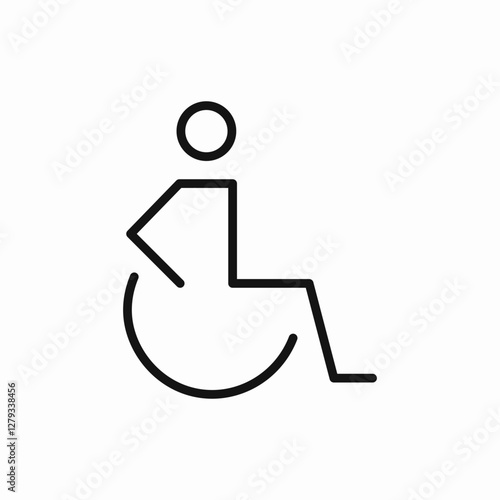 disabled toilet icon vector sign