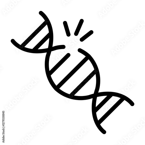 Genetic Mutation Vector Line Icon Design