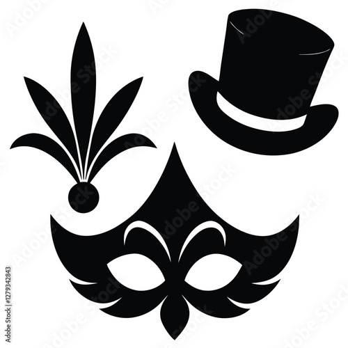 Beautiful Female Mask vector icon art illustration, mask icon vector art, modern and stylish mask.
