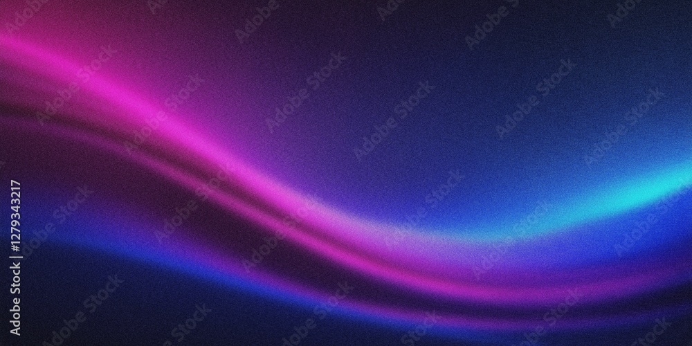 Fototapeta premium Electric Blue And Neon Pink Smooth Gradient Background With Grainy Texture