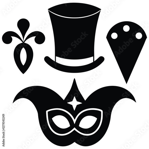 Beautiful Female Mask vector icon art illustration, mask icon vector art, modern and stylish mask.