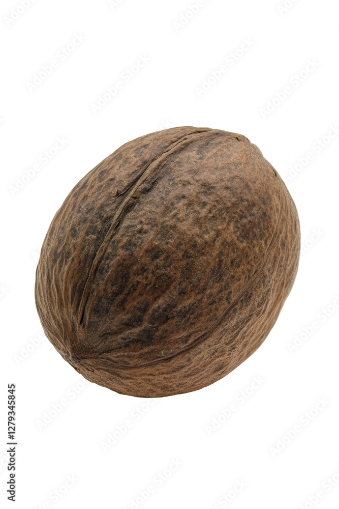 Isolated Nutmeg Seed Isolated Nutmeg Seed