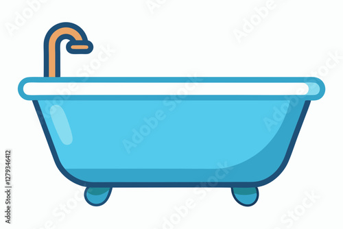 bath tub vector illustration
