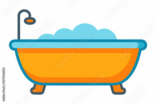 bath tub vector illustration