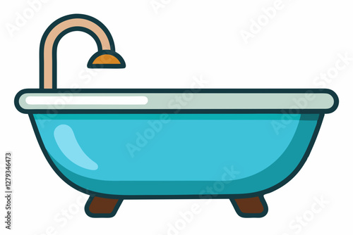 bath tub vector illustration