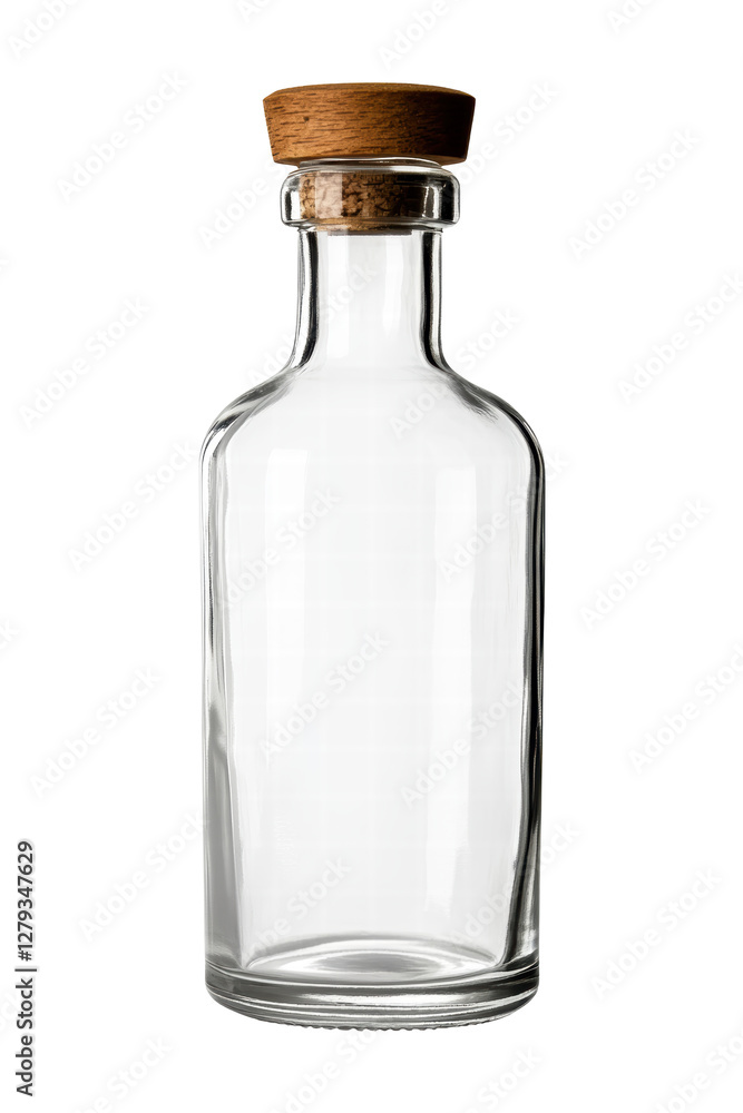 Isolated Glass Bottle with Cork Isolated Glass Bottle with Cork