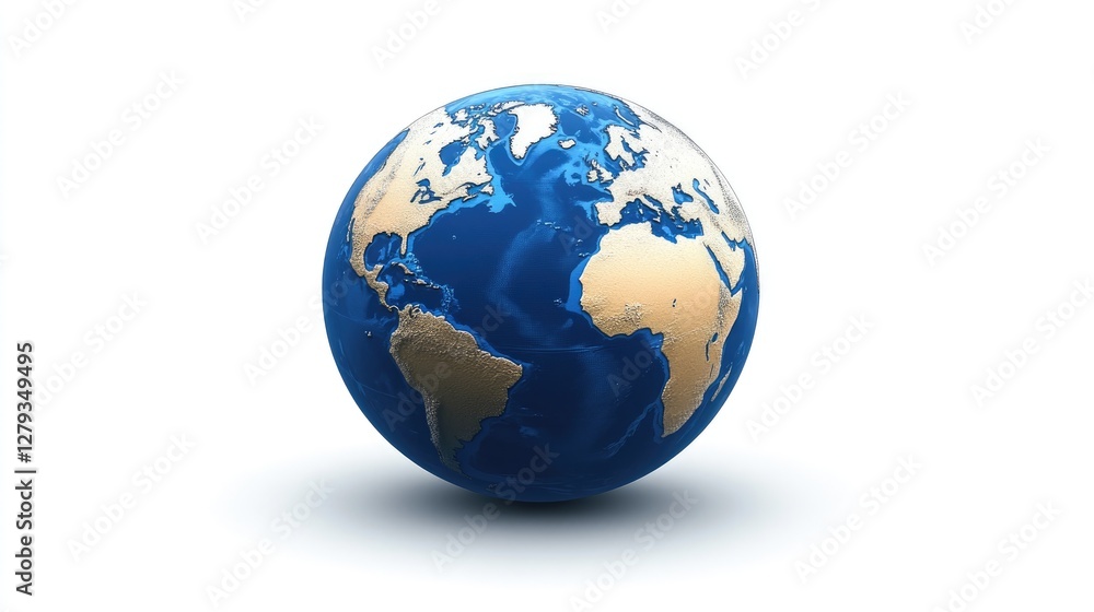 Digital Globe, A 3D Render of Planet Earth Digital Globe, A 3D Render of Planet Earth