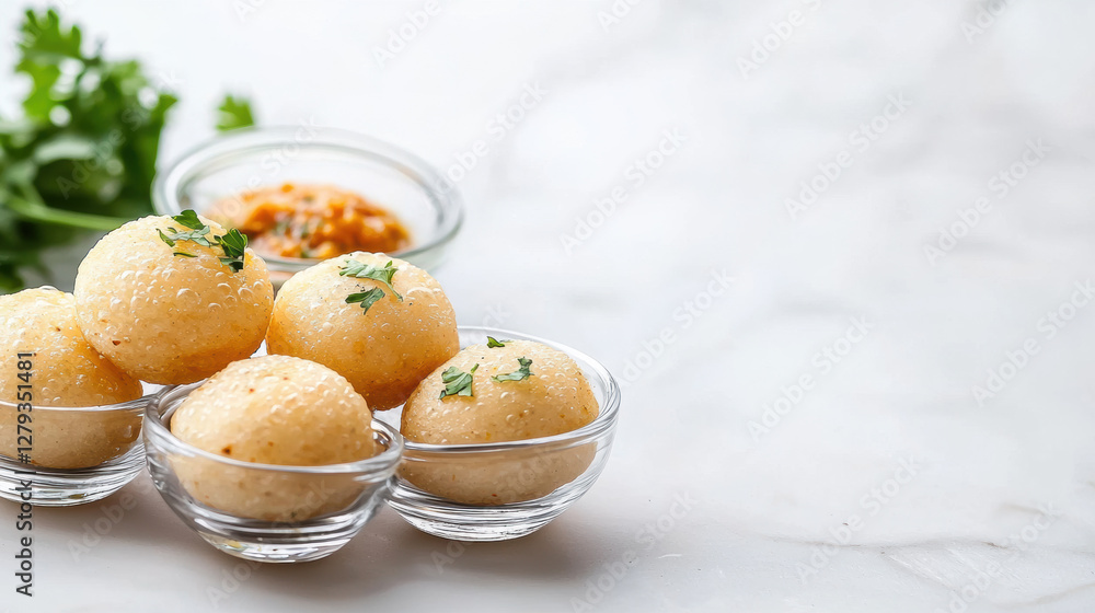 Crispy Pani Puri - Minimalist Setup Crispy Pani Puri - Minimalist Setup