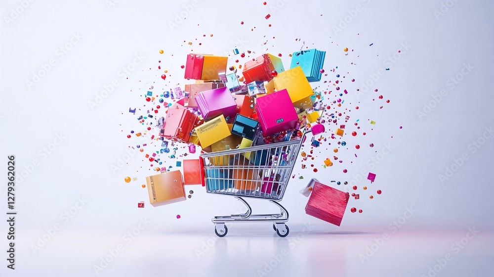 Fototapeta premium Time for shopping.