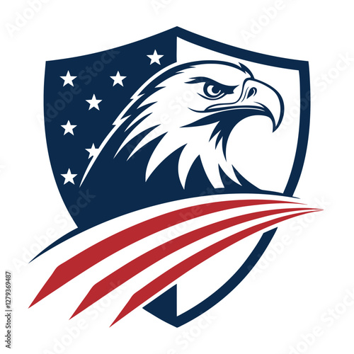 Wallpaper Mural Set of Five Stylized Eagle Logos with Star Emblems Torontodigital.ca